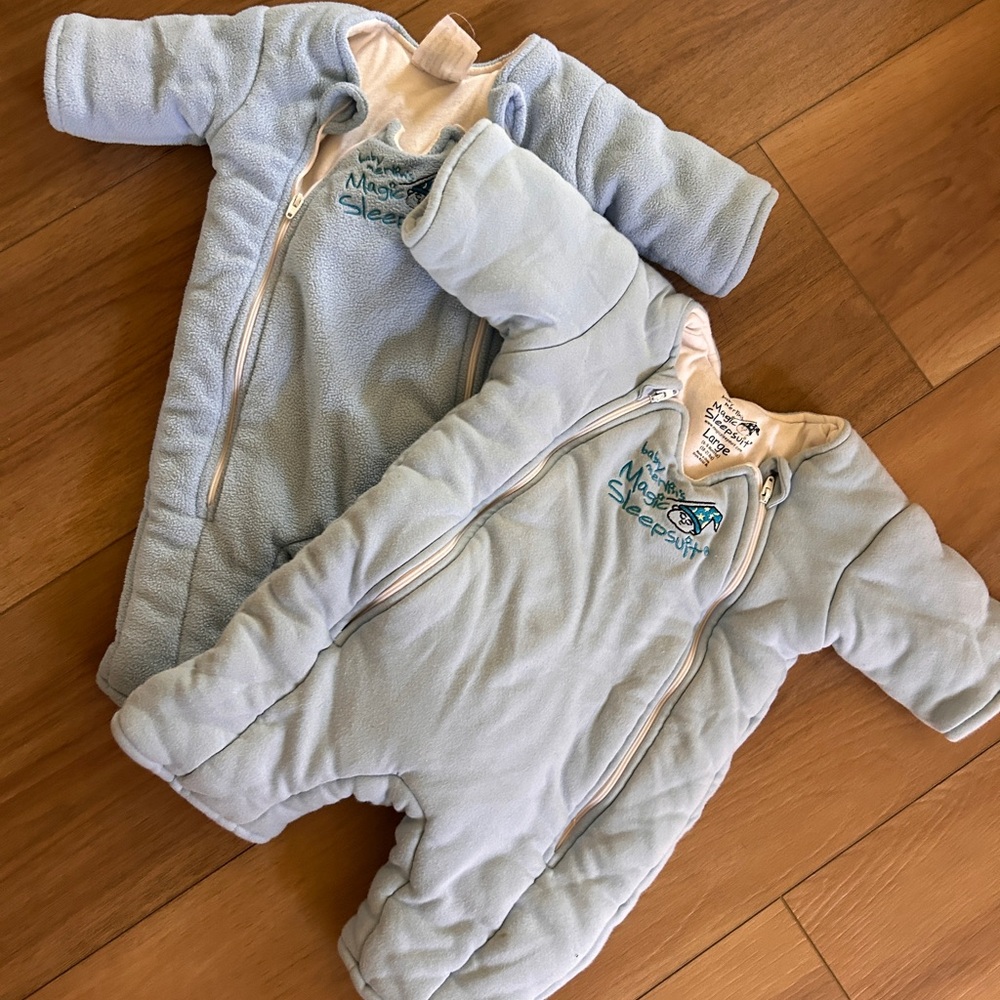 Light Blue Baby Sleep Sack / Sleepsuit Set